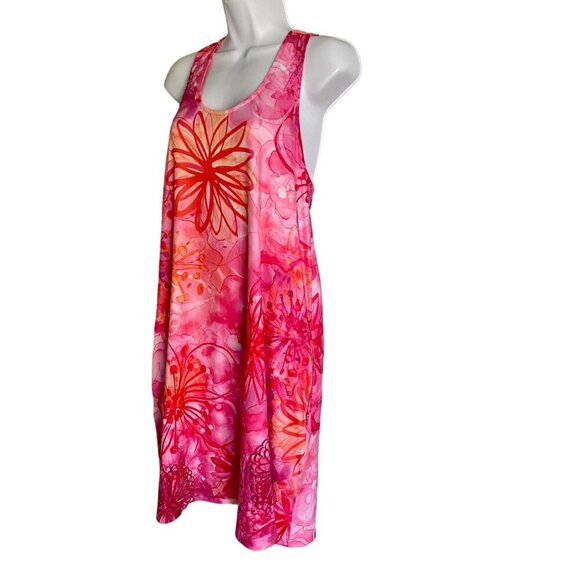 Art & Sol Watercolor Floral Sleeveless Dress Pockets Racerback Size Small NEW - Picture 3 of 10